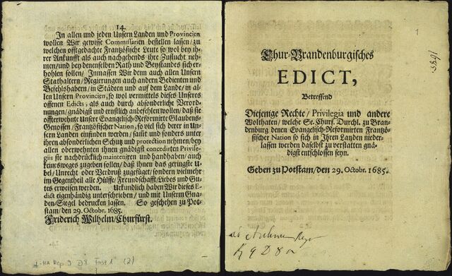 The Edict of Potsdam / Potsdam Museum - Media Library - Museum Barberini